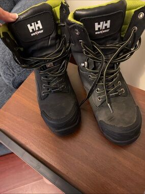 Men’s Black & Lime Waterproof Work Boots